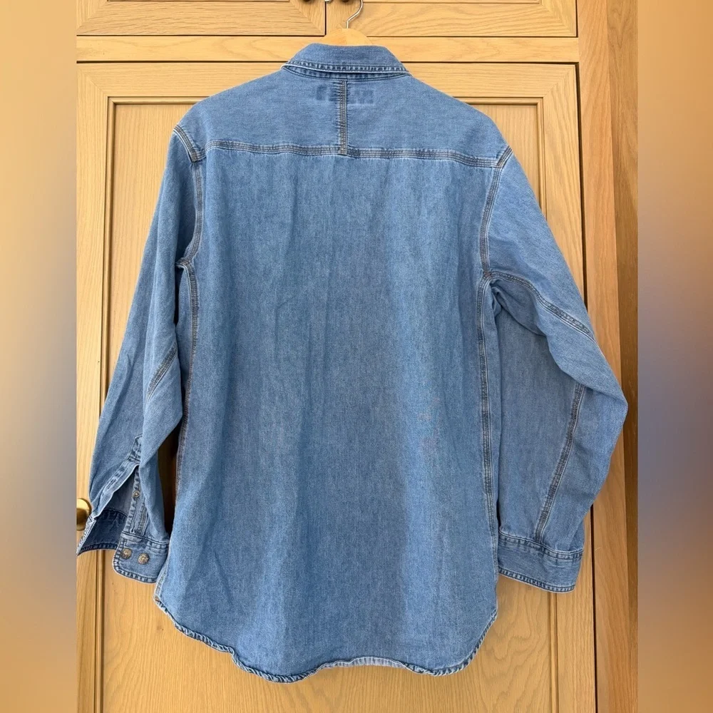Wrangler Riggs Workwear  Denim Button Down Shirt Cotton / xlarge